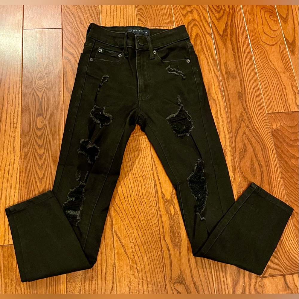 2 Pairs of Girl’s Aeropostale High Rise Leggjngs 000 Short